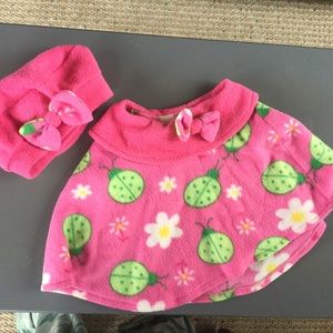 Hat and poncho set